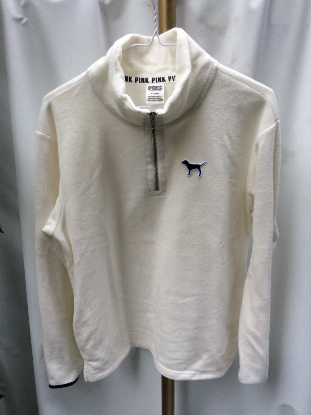 Victoria's Secret PINK Fleece Quarter-Zip Pullover Size M